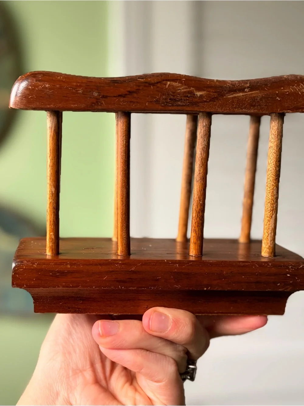 Vintage Wooden Rustic Kitchen Napkin Holder Cottagecore Accent